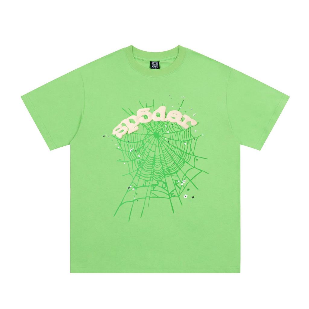 Sp5der hip hop singer Young Thug same foam letter 555555 couple T-shirt Pink short sleeve tee