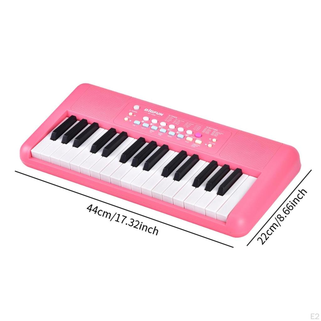 Mini Electric Digital Piano Portable Musical Toys for Birthday Gift Children Pink