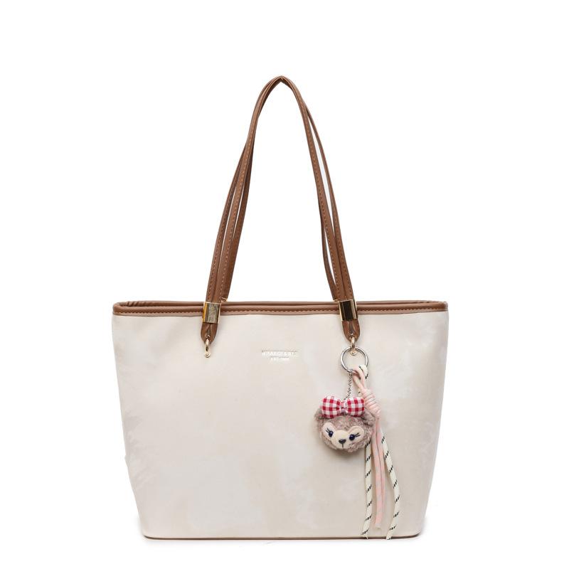 Fashion Versatile Large-capacity Tote Bag Women's 2025 Summer New Foreign Style Simple Shoulder Bag Trendy Commuter Armpit Bag