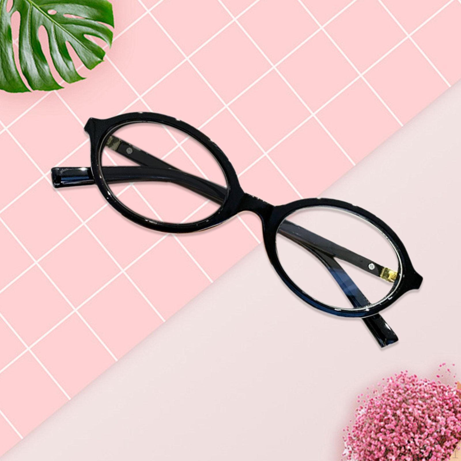 

Photochromic Sunglasses Gift Retro Sturdy Oval Eye Glasses for Men Women Fishing Black