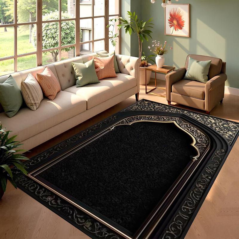 Islamic Mosque Carpet Mat Rug Home Decoration Living Room Bedroom Floor Decor Non Slip Nordic Style Rugs Living Room Decoration