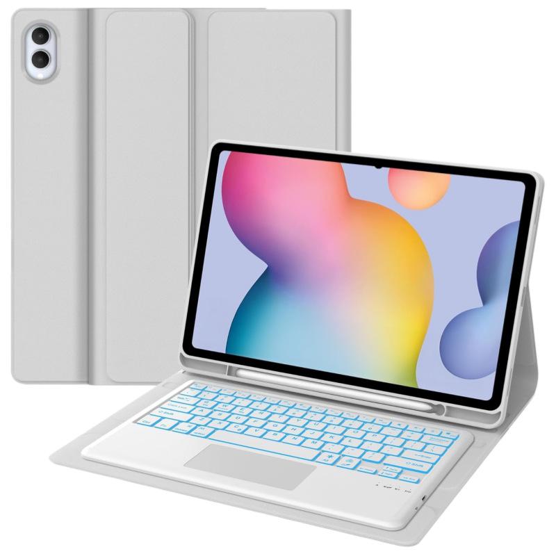 Compatible Bluetooth Keyboard and Backlit Protective Case for Samsung S10FE/S9/S8 Tablet and S11 Ultra.