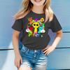 Children's Round Neck Short Sleeve Print Top