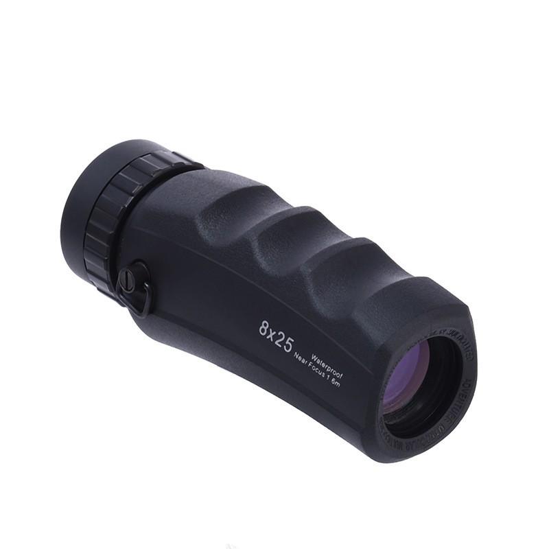 Compact 8x25 Monocular Telescope Hiking Birdwatching Outdoor Travel Lightweight Aluminum Body Optical Glass