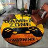 Cartoon Gamer Game Controller Round Area Rug,Circle Carpet Rug for Living Room Children's Bedroom Sofa Decor,Non-slip Floor Mat