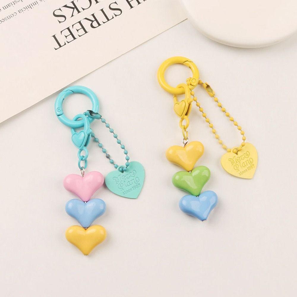 Heart Bag Accessories Y2k Earphone Case Pendant Fashion Key chain Key