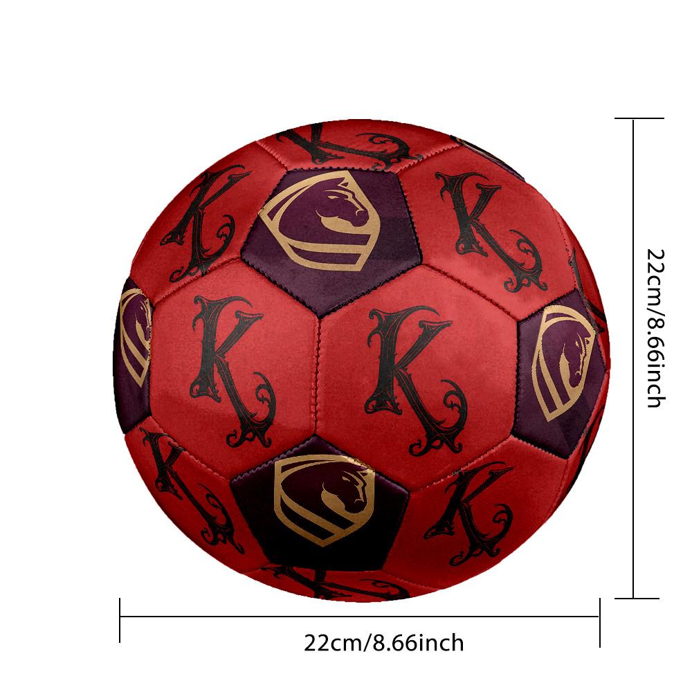 1PC Elegant Letter K Equestrian Shield Emblem Soccer Ball Size 5 Football Machine Sewn Indoor/Outdoor Universal Football S89