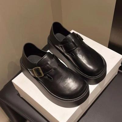 Mode Pendler Plattform kleine Lederschuhe Damen neue Herbst vielseitige Rock höhenverstärkende Mary Jane Schuhe