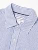 Amazon Essentials Men's Regular Fit Casual Long Sleeve Poplin Shirt, Blue and White, Vertical Stripes, Size L