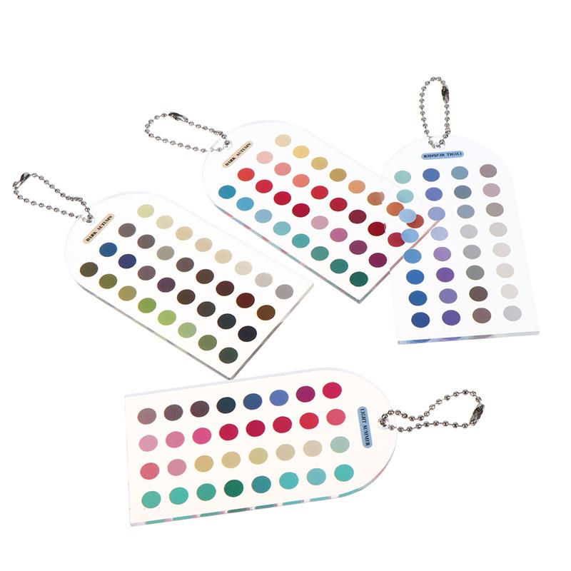 Soft Summer Autumn Double-sided Color Cards 24 Circular Blocks Professional Color Palette for Wedding Stylist Bridal Makeup Matching