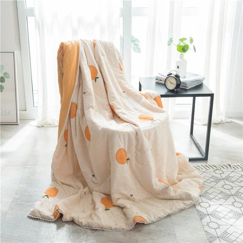 High Quality Summer Thin Blankets Air-conditioning Cool Comforter Single Double Bed Adults Kids Quilted Bedspread Bed Cover