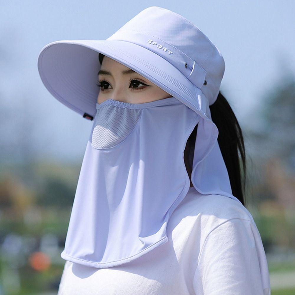 Breathable Women Sun Hat Sun Protection Mountaineering Hat Fashion Face Mask Hat  Ladies/Girls