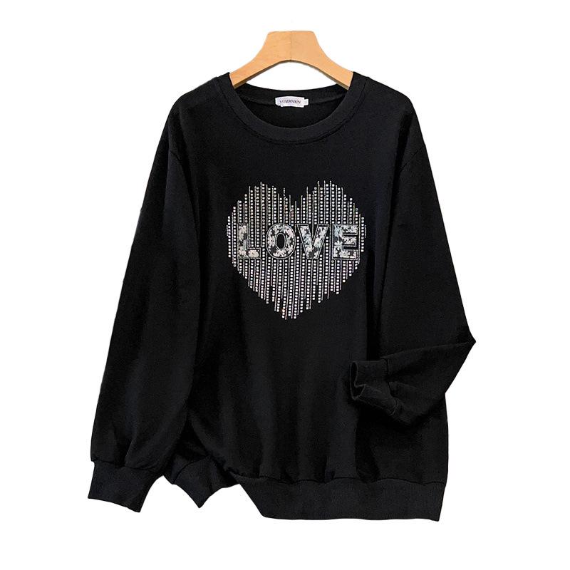 Plus Size Autumn Hoodie for 200-350 Jin, Loose Fit, Bust Sizes 150/160