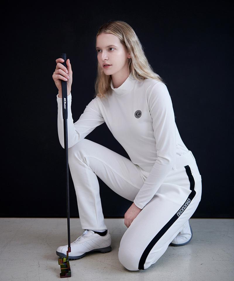 CHUCUCHU C23F-Pt003W Line Point Elastic Waist Pants