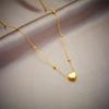 XIYANIKE 316L Stainless Steel Gold Color Love Heart Necklaces For Women Chokers 2021Trend Fashion Festival Party Gift Jewelry