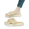 Cool slippers women's summer wear 2025 new thick-soled non-slip pregnant women's beach sandals casual fashion super fire one-word drag