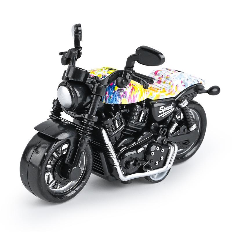 Trendy Mini Motorcycle Keychain Pendant: Cool Model Figurine Car Keyring Toy