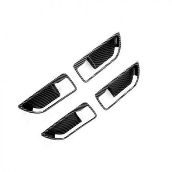 Carbon Fiber Inner Door Handle Bowl Cover Trim For Toyota Highlander 2021-2024