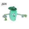 Pet Anxiety Relief Toy Stuffed Vegetable Dog Toy, Interactive Squeaky Chew Plush Carrot Eggplant Green Pepper with Rope Arm for Tug-of-war,