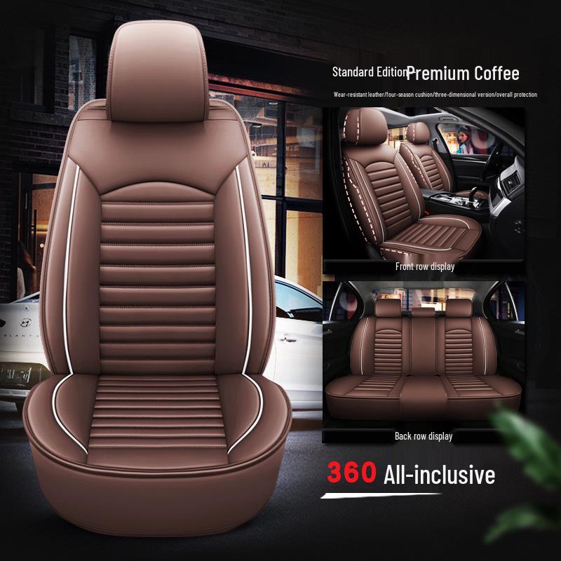 360° All-Season Wear-Resistant Leather Car Seat Cushion & Cover