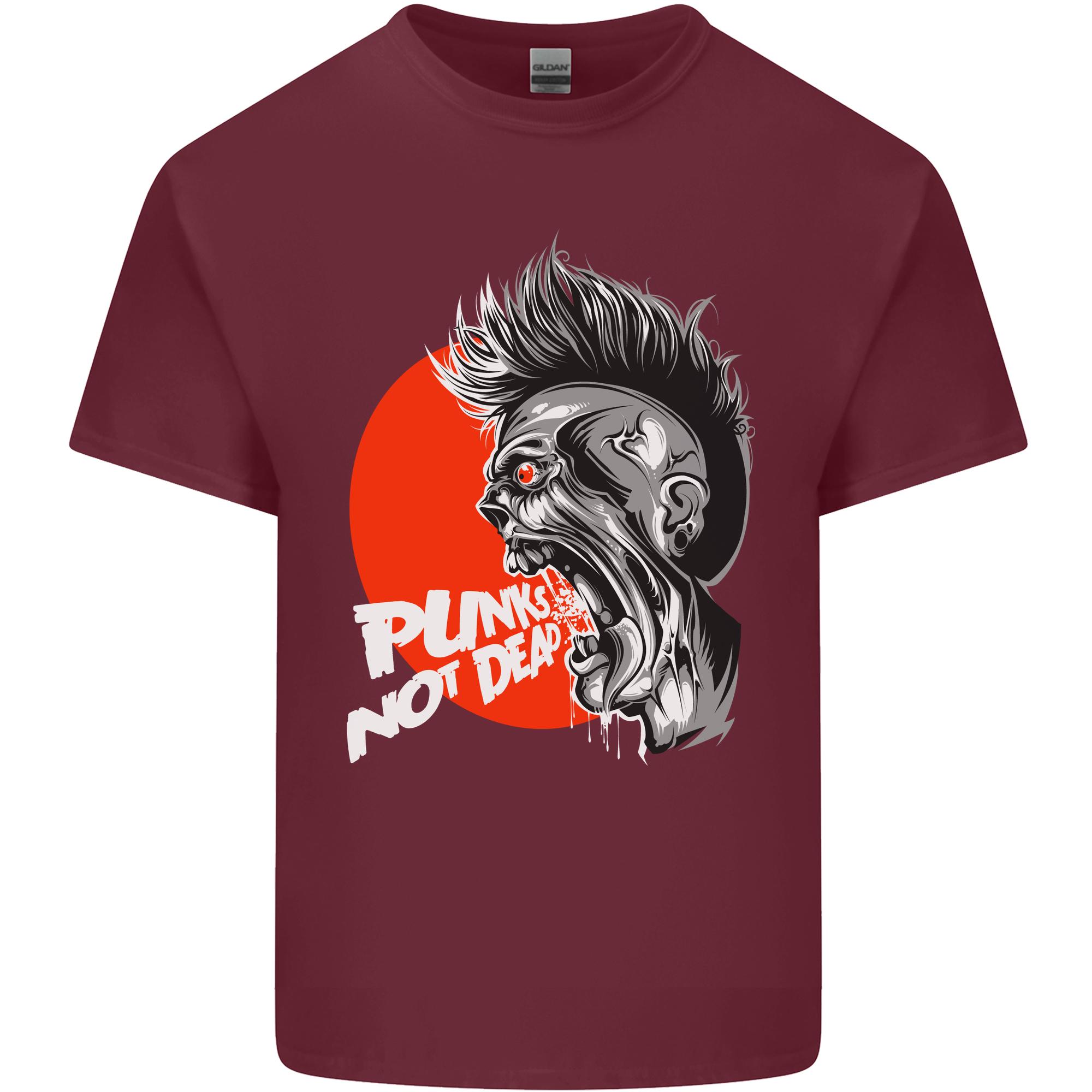 Punks Not Dead Rock Music Skull Unisexs Light Cotton TShirt S