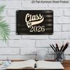 2D platt, 1 st Klass 2026 Aluminiumskylt 8x12 tum - Vintage Amerikansk flaggdesign, Patriotisk studentdekor, Gåva till high school/college-studenter