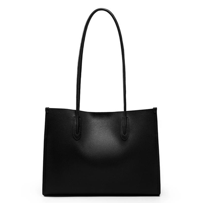HIFASHION Minimalist Genuine Leather Large Women Tote Bags 2026 Large Capacity Casual Daily Shopping Office Shoulder Handbags