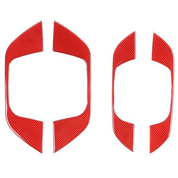 Set of 4 Carbon Fiber Roof Handle Panels for 2018-2022 Dodge Ram Vehicles