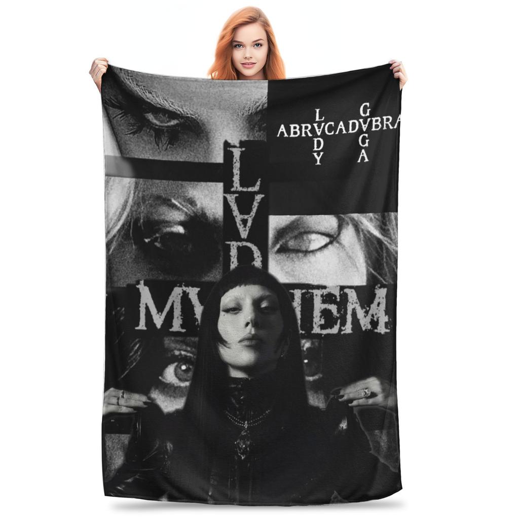 Lady Gaga Mayhem New Album Music Blanket Multi-function Flannel Sofa Throw Blanket for Couch Bedding Office Throws Bedspread