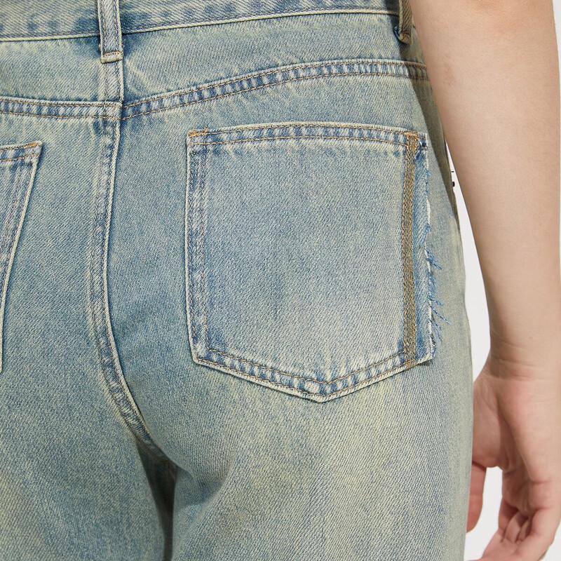 Tatou Women's High-Waist Washed Denim Jeans