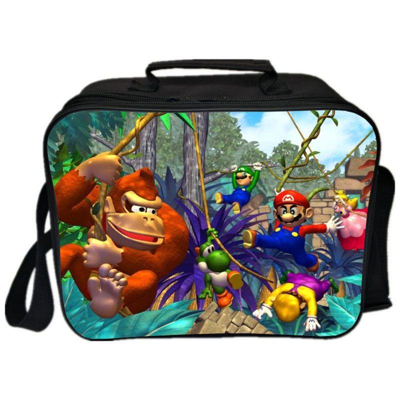Mario Insulated Lunch Bag With Adjustable Shoulder Strap And Large Capacity Design