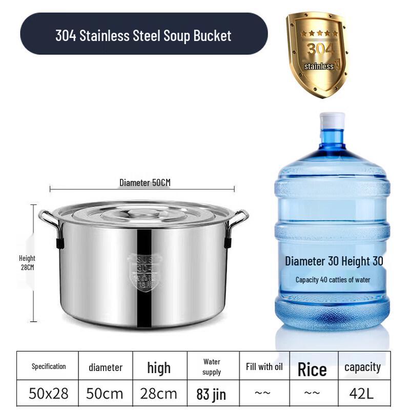 Xihe 304 Stainless Steel Round Soup Pot