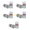10Pcs Golfing Tapered Ferrules Fit 0.35Inch 0.37Inch Tapered and Parallel Shafts Colorful Striped Golfing Iron Ferrules