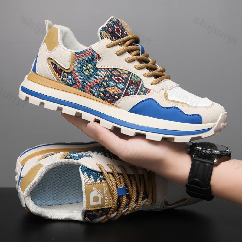 Men's Casual Sneakers Fashion Running Shoes Anti Slip Wear-resistant Outdoor Comfort Embroidery Shoes Tennis Shoes Zapatillas