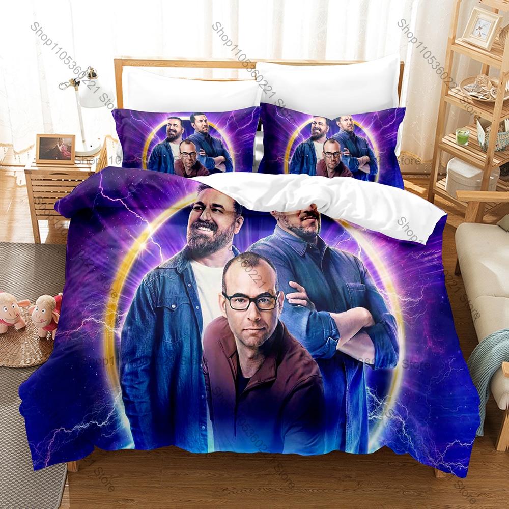 Impractical Jokers Bedding Set Duvet Cover + 2 Pillowcases Comedy Prank TV Show Four Guys Funny Retro Bedroom Decor