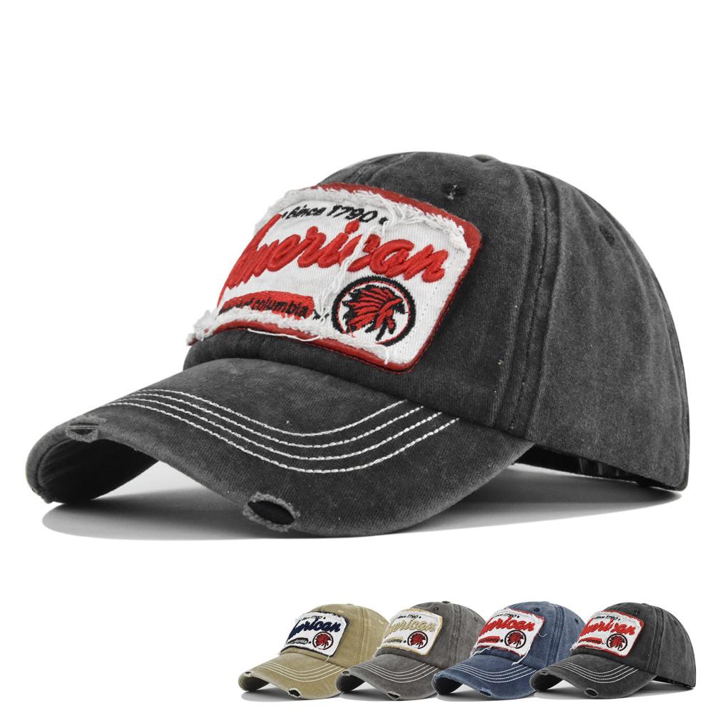 Baseball Retro Cap Printed Duckbill Cap Sticker Embroidered Threedimensional