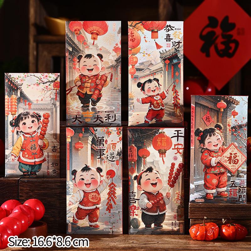 Pferdejahr Rote Umschläge Chinesisches Neujahr Rote Tasche Frühlingsfest Glücksgeld Verpackungsbeutel Hongbao Gruß Segen Geschenk