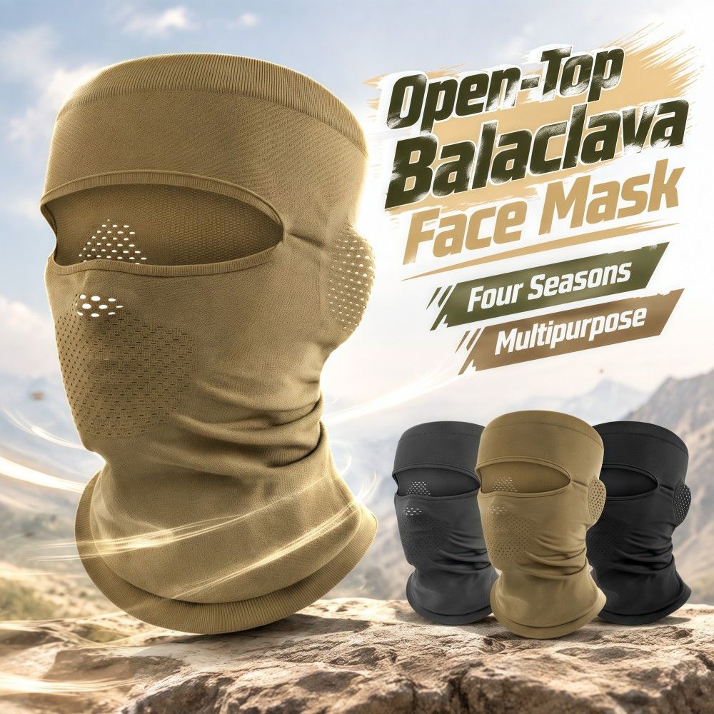 Breathable Cycling Head Cover Open-Top Helmet Liner Stretchy Balaclava Face Mask Outdoor Sports