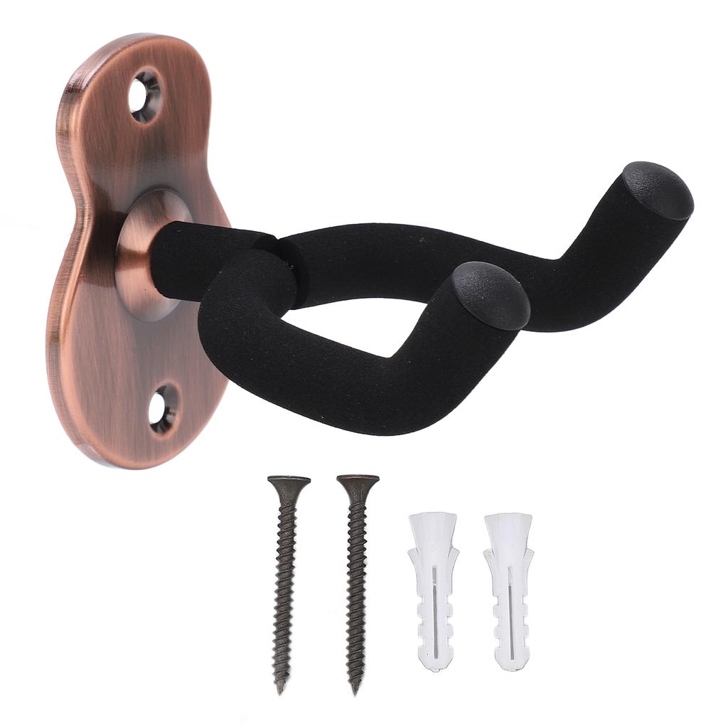 Guitar Wall Mount Hanger Hook Holder Stand Metal Universal for Ukulele Violin Studio RoomRose Gold