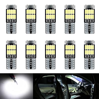 10ks T10 W5W 194 501 LED Canbus Bez chyby Osvětlení interiéru vozu T10 26 SMD 4014 Čip Čistě bílá Podsvícení přístrojové desky B