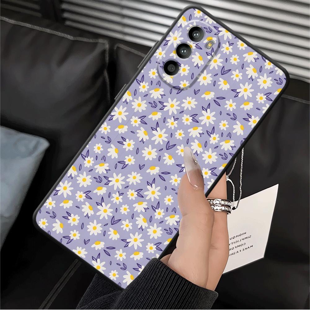 Cartoon Daisy Phone Cover Case for Motorola Moto G53 G30 G50 G51 G73 G71 G60s Edge 20 Pro 30 Lite G22 Edge40 G52 G32