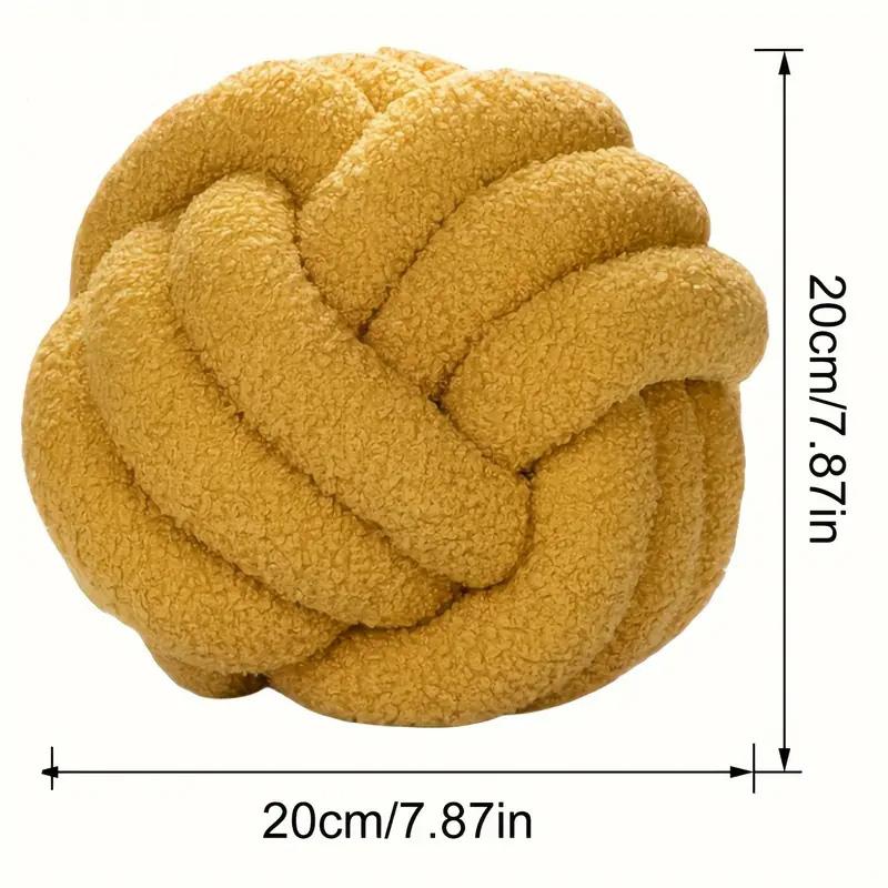 Home decoration Knotted Ball Pillow Indeformable Ecofriendly Knotted Ball Plush Pillow Hand-woven Knotted Ball Back Throw Pillow