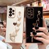 Plating Silicone Bracelet Case For Samsung Galaxy S25 S24 S22 S23 S21 Ultra Plus FE A55 A54 A53 A52 5G Shockproof Armor Covers