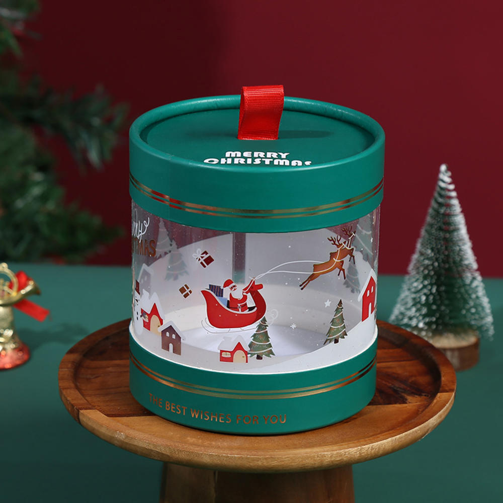 Candy Box Plastic Mousse Cake Christmas Decoration Cute Hug Bucket Dessert For Gift-giving Christmas Party Holiday Celebrations