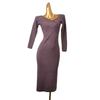 Stylish Silm Bodycon Dress Fashion Wind Long Sleeves Heattech Base Knitting Export Dress