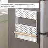 Household MultiFunctional Folding Magnet Refrigerator Rack Hanging Storage Rack (Black)
