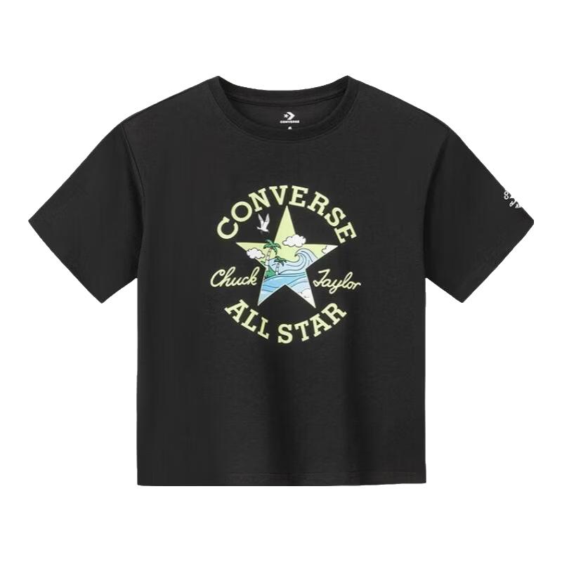 Converse Unisex Kids' Star Pattern Short Sleeve T-Shirt