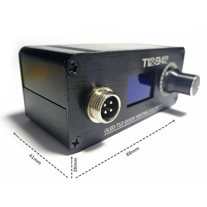 ABWR-MINI T12-942 Soldering Station OLED Display DC Powered Portable Welding Iron DC24V 3A Power Supply Included Version