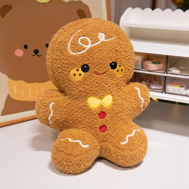 Roztomilý Santa Claus & Elk Snehuliak Perníkový Muž Plyšové Hračky Vypchatá Zvieracia Bábika Vianočné Darčeky Pre Deti Domáca Dekorácia