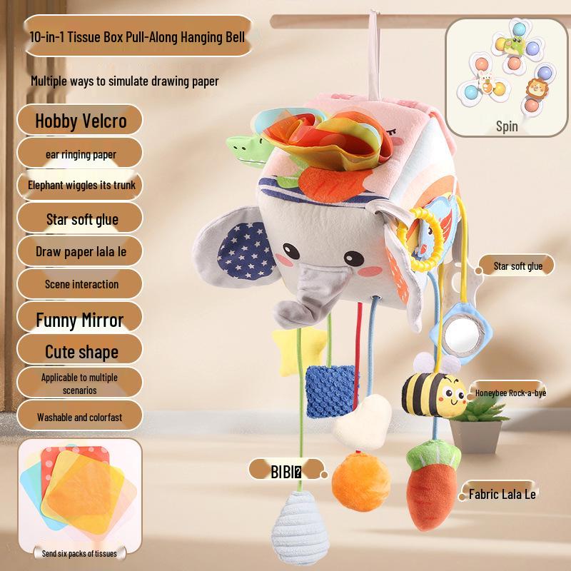 Newborn Stroller & Crib Mobile Soothing Toy - Infant Car & Seat Hanging Ornament Chime